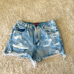 Signature8 high rise jeans shorts